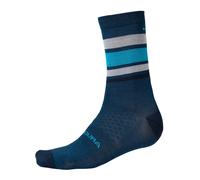 Endura BaaBaa Merino Stripe Socks for Cycling | Warmth and Breathability Socks, Blue, S-M