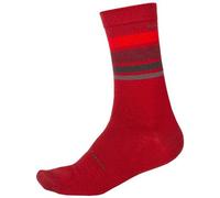 Endura BaaBaa Merino Stripe Winter Cycling Socks II - 1-Pack Red
