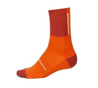 Endura BaaBaa Merino Winter Socks for Cycling | Warmth and Breathability Socks, Orange, One Size