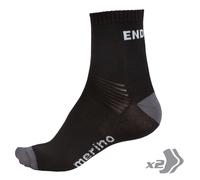 Endura BaaBaa Merino Winter Socks - Twin Pack - Black / L/XL