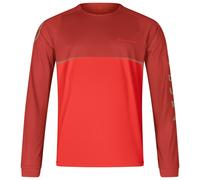 Endura Core Mens Cycling Jersey Red Printed Long Sleeve Lightweight Bike Top