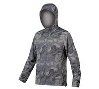 Endura Core Windproof Shell Jacket Perfect On The Trail Or The City Streets Jacket, Grey Camo, 3Xl