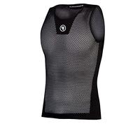 Endura Fishnet II Shortsleeve Cycling Baselayer II | Rapid Moisture Wicking | Athletic Fit Base Layer Top, Black, S-M