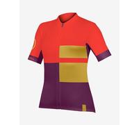 Endura FS260 Print Short Sleeve Jersey Red Lilac Yellow Women - S