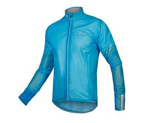 Endura FS260-Pro Adrenaline Race Cape II Jacket Waterproof Man, Hi-Viz Blue - L, Blu