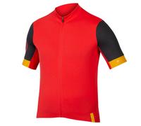 Endura FS260 Wide Fit Short Sleeve Cycling Jersey - Pomergranate / Small