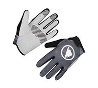Endura Hummvee Cycling Gloves | Silicone Grip Gloves, Grey, 9-10 Years