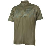 Endura Hummvee Ray Short Sleeve Cycling Jersey - Olive Green / Small