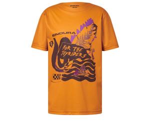 Endura - Kid's SingleTrack Core Tee - Sport shirt size 7/8 Years, orange