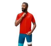 Endura Loop Short Sleeve Zipped Road Cycling Jersey Flame Red