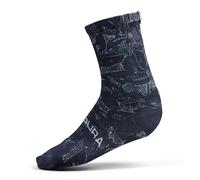 Endura Men's Grid Floral Ltd Print Cycling Socks