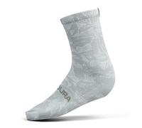 Endura Men's Grid Floral Ltd Print Cycling Socks, Mains Grey, L-XL