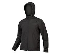 Endura Men's Hummvee Windproof Shell Cycling Jacket |Ultra-Light | Reflective Trims Jacket, Black, L