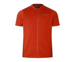 Endura Men's Loop Zipped Short Sleeve Jersey, Flame red, M