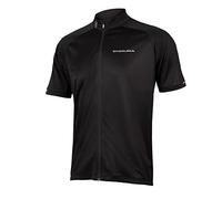 Endura Men's Xtract Shortsleeve Cycling Jersey II | Quick-Dry | Reflective Logos | Silicone Grip Jersey, Black, S