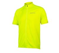 Endura Men's Xtract Shortsleeve Cycling Jersey II | Quick-Dry | Reflective Logos | Silicone Grip Jersey, Bright Yellow, L