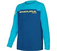 Endura Burner Mt500 Print Long Sleeve Enduro Jersey Blue 9-10 Years Boy