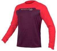 Endura MT500 Burner Long Sleeve Cycling Jersey Aubergine