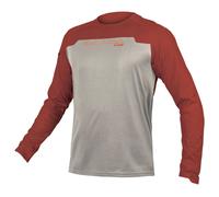 Endura MT500 Burner Long Sleeve Cycling Jersey - Red / Medium