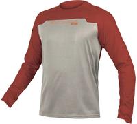 Endura MT500 Burner Mens Cycling Jersey Brick Red Long Sleeve Bike Ride Top