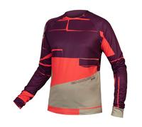 Endura MT500 MTB LS Print Tee LTD Pomegranate