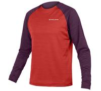 Endura Single Track Fleece Long Sleeve Cycling Jersey - Aubergine / XLarge
