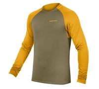 Endura Single Track Fleece Long Sleeve Cycling Jersey - Dark Green / XLarge