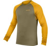 Endura SingleTrack Fleece MTB Mens Cycling Jersey Green Long Sleeve Bike Top