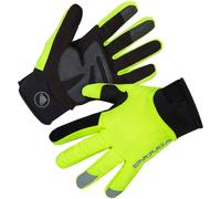 Endura Strike Full Finger Cycling Gloves Yellow Waterproof Padded Reflective