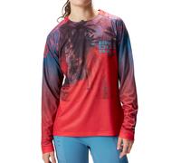Endura Tropical Womens Cycling Jersey Red Long Sleeve Lightweight Bike Ride Top