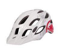 Endura Unisex Adult Hummvee Cycling Helmet | Lightweight | Adjustable with Visor Helmet, White, M-L