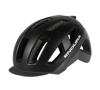 Endura Urban Luminite Cycling Helmet with USB Rechargable LED Light | Cycle to Work | Commuting Helmet | Night Cycling Helmet, Black, S-M