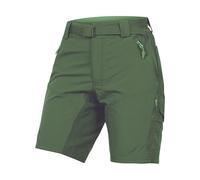 Endura Women's Hummvee Cycling Shorts with Liner | Detatchable Liner | Urban and Trail Shorts | Padded Comfort | Cargo Storage | Clickfast Shorts, Green, XS