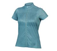 Endura Women's Hummvee Ray Short Sleeve Jersey |Rapid Wicking | Back Pockets, Moss, L