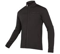 Endura Xtract Roubaix Long Sleeve Cycling Jersey | Breathable | Soft Feel Fabric | Moisture Wicking | Athletic Fit | Rear Pockets | Zipped Pockets Jersey, Black, XL