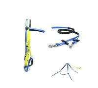 Endurance Horse Tack Full Set, Leather & PVC Nylon Bridle Style Halter, Complete Riding Equipment Set, Dropship Available(Blue yellow)