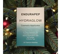 ENDURAPEP HydraGlow Cosmetic Applicator Kit, 4-Piece Set with 2 Glass Applicators and 2 Replacement Tips, Refillable, Titanium-Tip System, For Skincare Serums