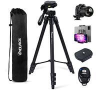 Endurax 60'' Camera Phone Tripod Stand Compatible with Canon Nikon DSLR with Universal Phone Adapter, Bubble Level and Carry Bag