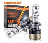 ENdureLite H4 H7 H11 9005 9006 Headlight, LED Light Bulbs, 20,000LM 300% Brigher ,CSP Chips, 6000K White, HIgh and Low Beam,H4 Projector Lens, Simply Plug n Play，Efficent Cooling System，Pack of 2