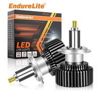 ENdureLite H7/H18 LED Light Bulbs, 6000K 110W 20000LM 300% Brighter LED Light,Fan Cooling, 360° CSP Chips LED Bulbs for Cars, Pack of 2