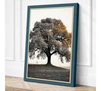 Enduring Oak Rustic Canvas Wall Art Print 24x16 Inch (61 x 41 cm)