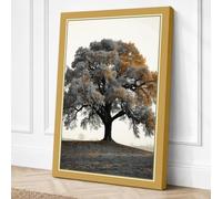 Enduring Oak Rustic Canvas Wall Art Print 24x16 Inch (61 x 41 cm)