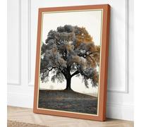 Enduring Oak Rustic Canvas Wall Art Print 24x16 Inch (61 x 41 cm)