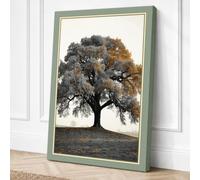 Enduring Oak Rustic Canvas Wall Art Print 36x24 Inch (91 x 61 cm)