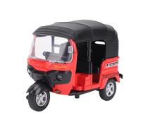 Enduring Three Wheel Motorcycle Model Toy with Detailed Design, Alloy Construction and Realistic Effects, Suitable for Players of All Ages (Red)