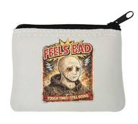 Enduring Tough Emotional Moments Neoprene Coin Purse Pouch 10x11cm White