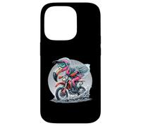 Enduro Flamingo Riding in the Rain Fun Case for iPhone 14 Pro