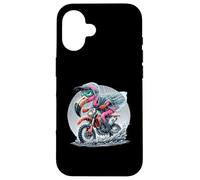 Enduro Flamingo Riding in the Rain Fun Case for iPhone 16