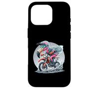 Enduro Flamingo Riding in the Rain Fun Case for iPhone 16 Pro