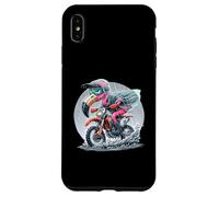 Enduro Flamingo Riding in the Rain Fun Case for iPhone XS Max